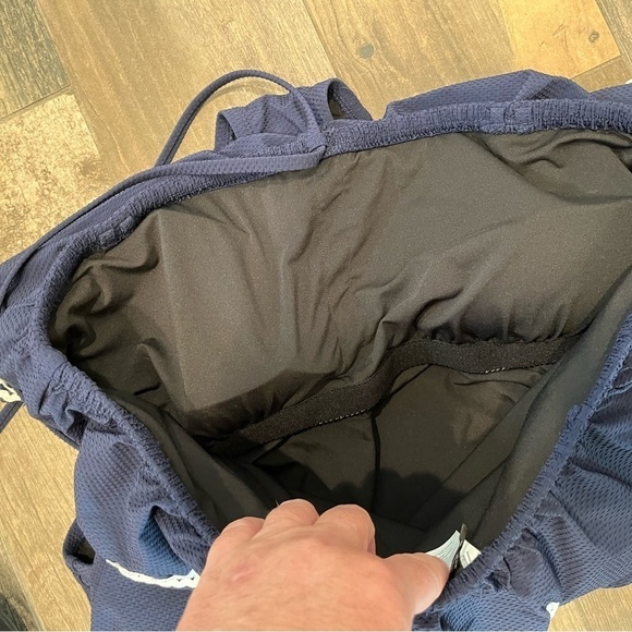 J. Crew Women Navy Blue Rickrack Ruffle Halter Tie Bandeau Swimsuit Sz 10 - Picture 5 of 8